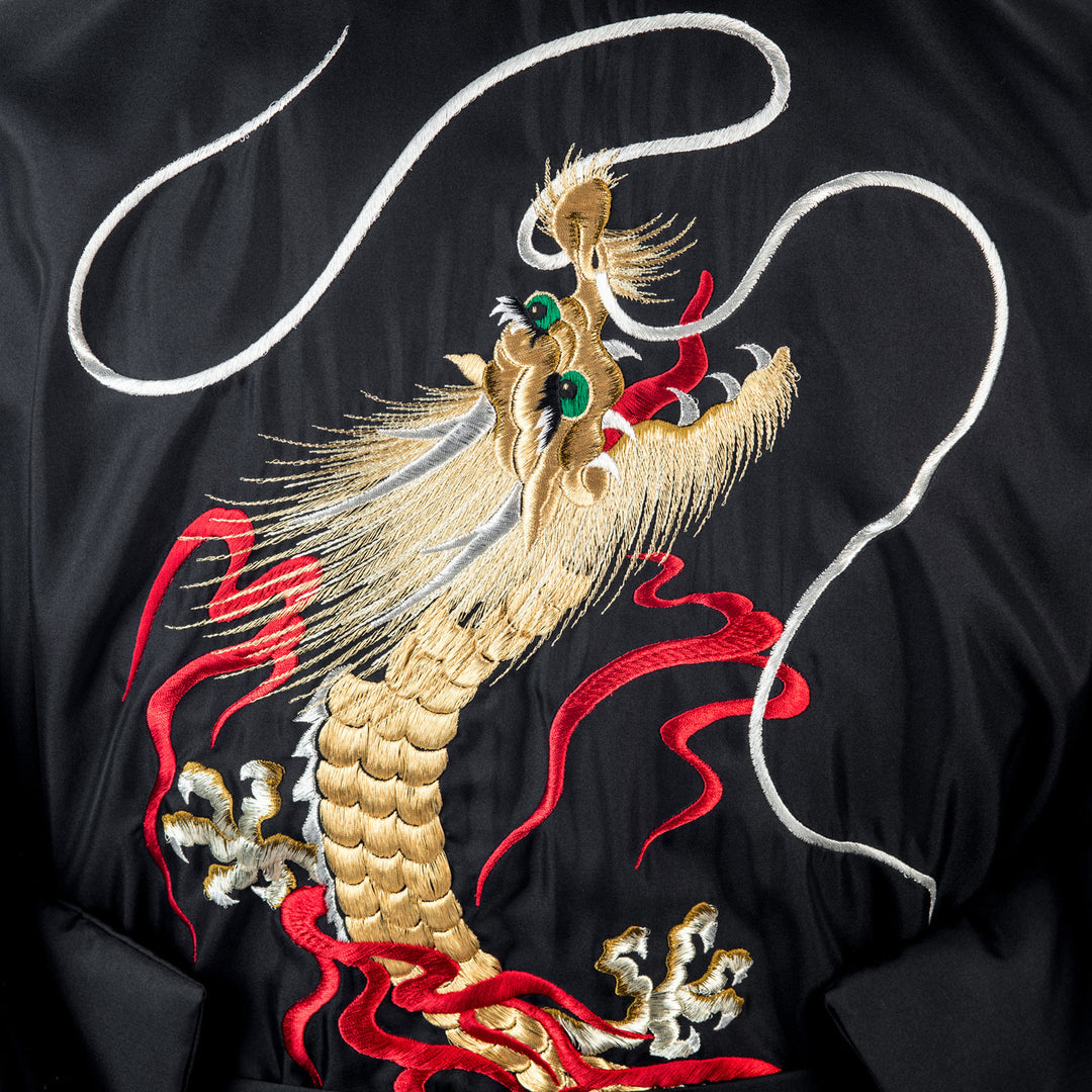 Short dragon Embroided Kimono