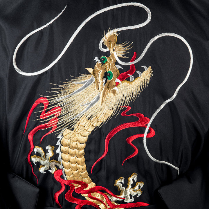 Short dragon Embroided Kimono