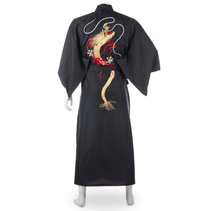 Short dragon Embroided Kimono