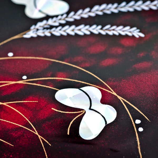 Butterfly Lacquer Japanese  Mirror